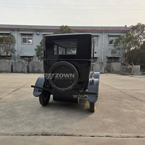 รถยนต์ไฟฟ้าสไตล์วินเทจสีดำแบบโบราณ เหมาะสำหรับงานอีเว้นท์และโชว์ในสวนสนุก - Product Image 3