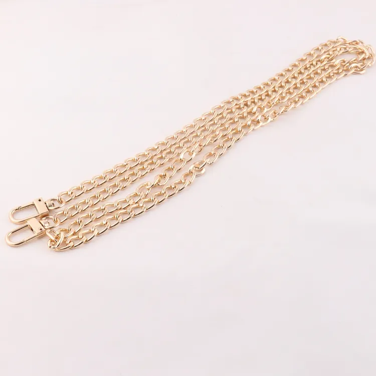 factory wholesale high quality fashion light gold color metal bag chain for bag accessories