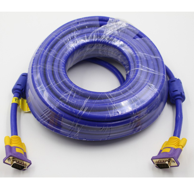40m Length 3+9  VGA to VGA Male to Male Cable  LCD Monitor TV Projector  12 Pin Vga Cable Data Cable for Pc