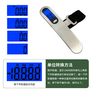 Balance électronique portable pour bagages, 50 kg, avec crochet, pour les voyages et l'usage domestique - Product Image 2