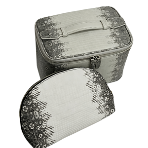 Trousse de Maquillage en PU Effet Peau de Lézard, Imperméable, Sac de Voyage, Trousse de Toilette Haut de Gamme Personnalisée pour Femme - Product Image 6