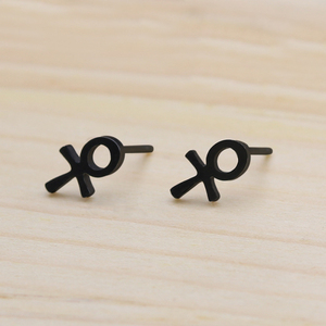 Silver/Gold/Black Plated Delicate Simple Ear Jewelry Stainless Steel Egyptian African Ankh <strong>Cross</strong> Stud <strong>Earrings</strong> for <strong>Men</strong> Women - Product Image 5