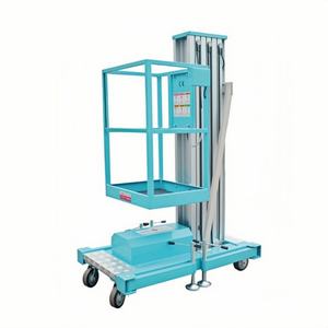 Hochwertiger Teleskopmast Einmast-Hebebühne aus Aluminiumlegierung Klimaanlagenheber Anhängbarer Leiterlift und Hubwagen - Product Image 6