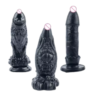 CHISA Detector 21CM 328g Black PVC Fantasy Alien Dildo 5.1cm Segmented Suction Cup Water Repellent Naked Legend Intro Anal Adult - Product Image 1