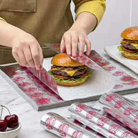 Emballage alimentaire jetable biodégradable résistant à la graisse avec logo personnalisé, papier kraft pour emporter, papier d'aluminium pour emballer