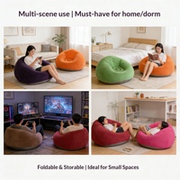 Fauteuil gonflable floqué en forme de pouf, coussin d'air annulaire haute capacité pour adultes, toucher doux, assise sans pression