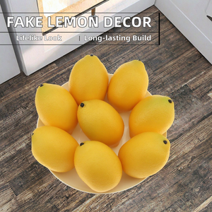 Gresorth - Decoración de Limón Amarillo Artificial Realista Impresa a Medida, Fruta Artificial de Espuma Ligera - Product Image 2