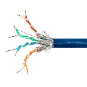 Kunden spezifische LAN-Kabel Direkt Online 500ft Bulk CAT7 23AWG Kabel S/FTP Bare Copper Solid Wire Cat7 Netzwerk kabel