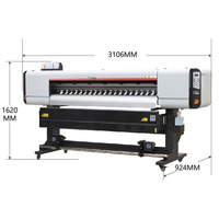 Imprimante numérique textile grand format Locor Deluxejet 6 pieds 180 cm, imprimante à sublimation pour tissus, machine à imprimer sur vêtements, traceur 4 têtes I3200