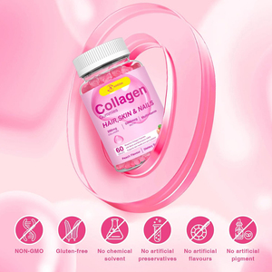 Gomitas de Colágeno Veganas con Biotina y Multivitaminas para la Salud de la Piel, Cabello y Uñas, Péptidos de Colágeno - Product Image 3