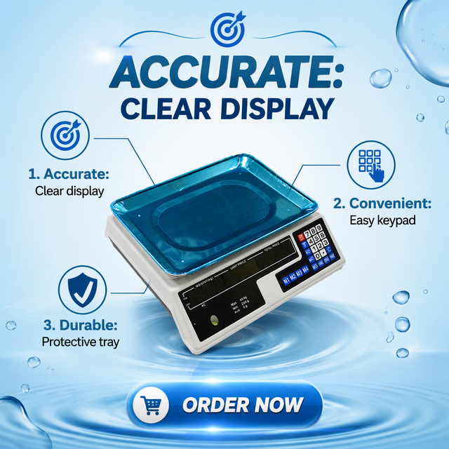 Leaone Weighing ACS Anti Price Computer Tabletop Digital Bench Scale ABS Stainless Steel Pan LED/LCD Display 10g Accuracy 40kg
