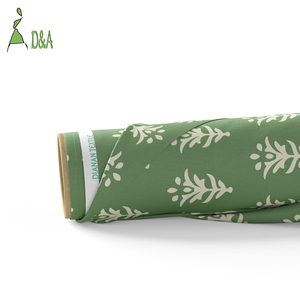 Venta al por mayor 135GSM <span class=keywords><strong>Fondo</strong></span> Verde geométrico y símbolo blanco tela impresa 100% tela de rayón para ropa - Product Image 4