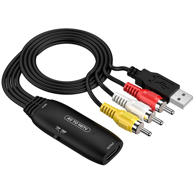 AV to HDTV  Cable Converter CVBS to HDTV Game Console DVD Display Adapter Audio & Video Accessories
