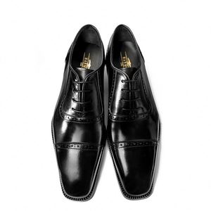 <b>Brown</b> Genuine Leather Pointed Toe Oxford Dress <b>Shoes</b> <b>Lace</b>-Up Solid Color Office & Career All Seasons - Product Image 6
