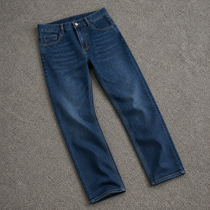 <span class=keywords><strong>Jean</strong></span> slim homme en denim délavé, confortable, durable, tendance, style urbain décontracté, printemps-été-automne - Product Image 1