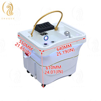 Chuque Luxe Moderne Portable Bac à Shampooing pour Salon de Beauté, Hôtel, Spa, Massage Thaï et Japonais, Lit de Lavage avec Réservoir d'Eau 60 Litres