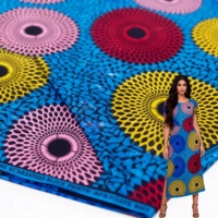 Nouveauté : Tissu Ankara en polyester imprimé wax africain hollandais personnalisé, 6 yards, pour couture