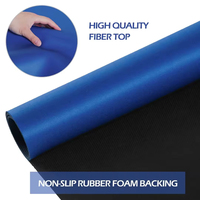 Tapis de Mahjong Bleu Uni Personnalisé Antidérapant avec Sac de Rangement pour Fêtes et Réunions à Domicile