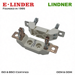 Base Portafusibile LINDNER AC NH00/NT00 690V <span class=keywords><strong>160A</strong></span> gG/gL HRC per Fusibili Quadrati a Lama - Contatto in Ottone Rame - Product Image 1