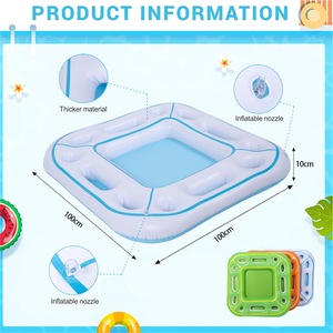 MORRU Tavolo Gonfiabile in PVC per Giochi d'<span class=keywords><strong>Acqua</strong></span> e Carte, Blu e Verde, Divertimento Acquatico per Piscina Esterna, Adulti e Bambini - Product Image 5