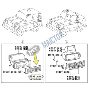 Cubierta de Ventilación Interior MAICTOP, Accesorios de Plástico ABS para Automóviles <span class=keywords><strong>Toyota</strong></span> <span class=keywords><strong>Land</strong></span> <span class=keywords><strong>Cruiser</strong></span> LC 79 <span class=keywords><strong>75</strong></span> 76 LC79 FJ79 Serie <span class=keywords><strong>Pickup</strong></span> 4WD - Product Image 2