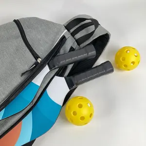 Gimnasio al aire libre acolchado nylo bolsa de raqueta de tenis Pickleball Paddle Bag Sport Tote Pickleball bolsa de tenis
