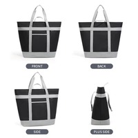 Sac fourre-tout en tissu Oxford de grande capacité personnalisé sac fourre-tout pliable pour plage pique-nique shopping et épicerie sac fourre-tout personnalisé pique-nique