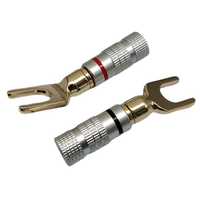 Connecteur audio Y U Spade pour haut-parleur, adaptateur de borne de connexion à vis pour prise banane