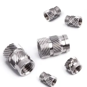 M2 M3 M4 M5 M6 M8 Stainless Steel Nut Knurled Thread Inserts Insert Nuts For Injection Molding