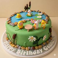 25-teiliges Enten-Geburtstagstorten-Deko-Set mit Happy Birthday Entenküken-Ballon, Pilz-Kuchendekoration, Party-Zubehör