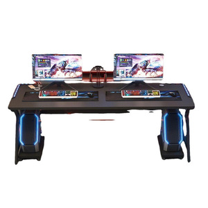 Mesa de juego negra de 180 x 60 x 75 cm, mesa de doble uso para sala de Esports u oficina en casa - Product Image 1