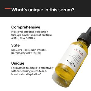 Solution exfoliante éclaircissante pour le visage au curcuma 32% <span class=keywords><strong>AHA</strong></span> <span class=keywords><strong>BHA</strong></span> PHA, nettoyant les pores, 30ml, marque privée - Product Image 3