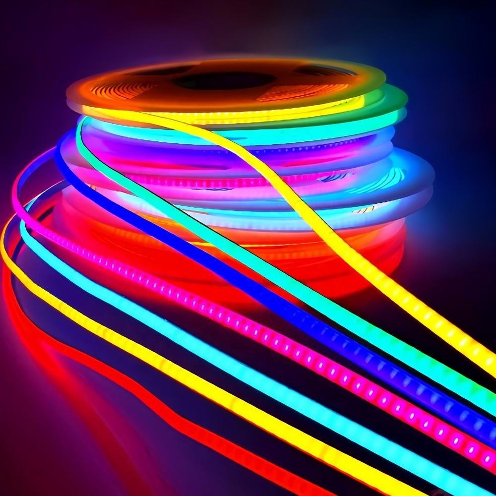 8MM Board Width COB Led Light Strip 320leds/M 12V 24V CRI 80 Single Colors Flexible COB Led Strip Light