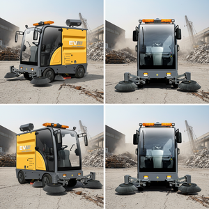 Mini balayeuse de rue électrique commerciale Machine de nettoyage industriel à quatre roues Mini balayeuse de rue camion à vendre - Product Image 2