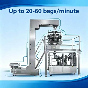 Machine <span class=keywords><strong>de</strong></span> pesage et <span class=keywords><strong>de</strong></span> remplissage quantitative SUS304 pour sachets <span class=keywords><strong>de</strong></span> crevettes congelées, <span class=keywords><strong>noix</strong></span> et aliments en vrac (100g, 200g, 500g, 1000g) - Product Image 1