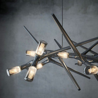 Lustre de luxe personnalisé pour villa, lampe suspendue LED moderne pour hôtel, grand luminaire suspendu sur mesure
