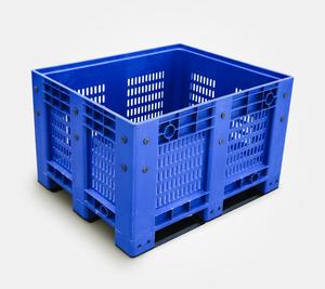 Bán buôn 1200x1000x760mm Đục Lỗ Loại Bền cứng nhựa <span class=keywords><strong>Pallet</strong></span> hộp cho Giao thông vận tải - Product Image 1