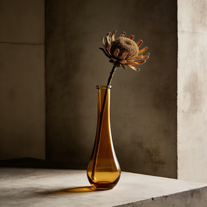 <span class=keywords><strong>Vase</strong></span> en verre ambré rectangulaire décoratif à col étroit et haut, <span class=keywords><strong>pour</strong></span> herbe de la pampa et fleurs séchées, style nordique minimaliste <span class=keywords><strong>pour</strong></span> la maison - Product Image 3