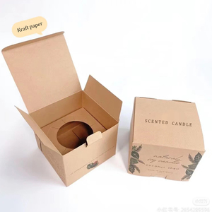 Eco Friendly Kraft Card Paper Box Packaging Custom Scented Candle Jar Gift Box