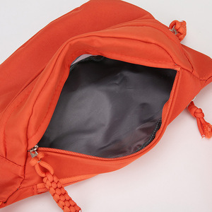 Nylon Waist Bag Orange Zipper Closure Unisex Casual Outdoor Sports Crossbody Bag For Everyday Use Summer 2025 - Product Image 3