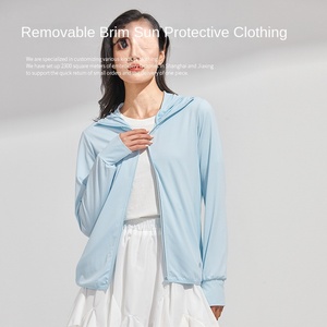 Leichte, dünne Sommer-Bomberjacke mit abnehmbarem Kragen, reflektierendem Reißverschluss und UV-Schutz UPF50, sofort lieferbar, Großhandel - Product Image 2