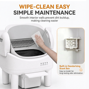 HM-B10 Bac à litière intelligent entièrement automatique pour chat, toilette autonettoyante, modèle Ours Mignon 3ème Génération - Product Image 2