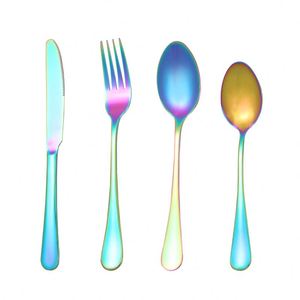 Wedding Hotel Stainless Steel 4 Piece <b>Sets</b> Tableware <b>Set</b> Include <b>Knife</b> <b>Fork</b> <b>Spoon</b> Mirror Polished Silverware <b>Set</b> - Product Image 3