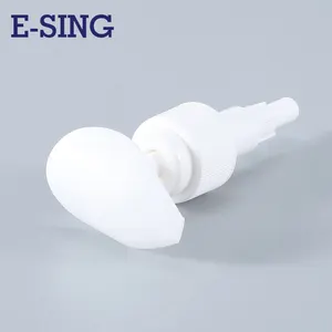ई-सिंग अनुकूलित व्हाइट हैंड वॉश रिब्ड स्क्रू लोशन पंप कॉस्मेटिक लोशन पंप