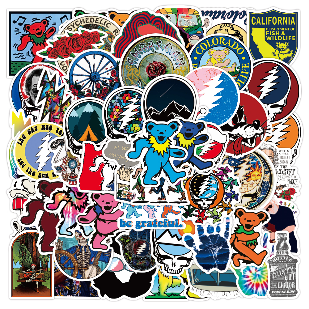 50 шт. водонепроницаемый Grateful Стили Аниме наклейки мобильные буровые установки водяной бутылки стикеры чемодан ноутбук Мода наклейки