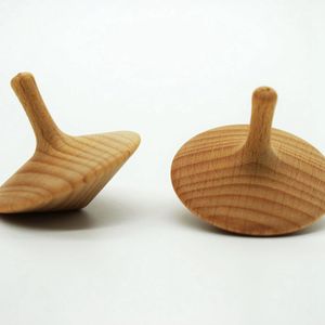 <span class=keywords><strong>Toupie</strong></span> rotative en bois non peint, jouet pour enfant en bas âge, 1 pièce - Product Image 5