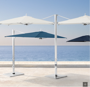 High Quality Modern Design Aluminum Patio Furniture Customizable Double-Head Pool <strong>Umbrella</strong> 3m Stainless Steel <strong>Sun</strong> <strong>Beach</strong> Use - Product Image 3