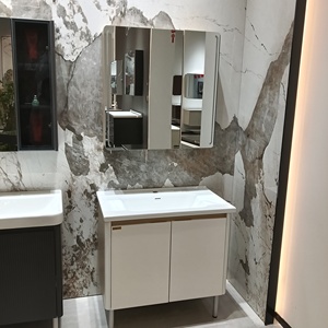 New white compact bathroom cabinet smart <b>mirror</b> cabinet white washbasin floor-standing cabinet body - Product Image 2