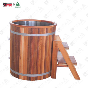 Vapasauna NUEVO Bañera <span class=keywords><strong>de</strong></span> Hielo <span class=keywords><strong>Redonda</strong></span> <span class=keywords><strong>de</strong></span> <span class=keywords><strong>Madera</strong></span> para 1-2 Personas con Mantenimiento <span class=keywords><strong>de</strong></span> Temperatura para Recuperación Física, Barril <span class=keywords><strong>de</strong></span> Inmersión Fría - Product Image 6