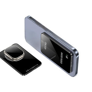 LF21 Aerospace Aluminum <b>Mirror</b> Glass Wireless Charger with 15W Fast Charging LED Display and 3-in-1 Hub - Product Image 6